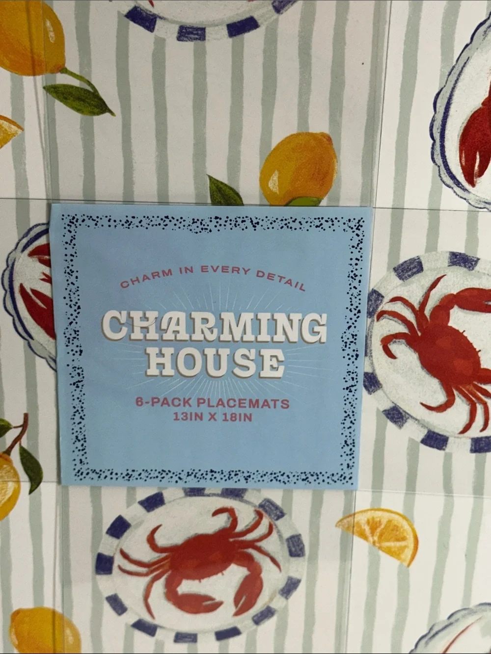 Charming house Italian coastal decor set of 6 placemats